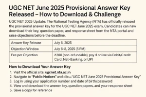 UGC NET 2025 answer key